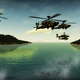 Illustration for article titled Images From A New Helicopter Combat Game